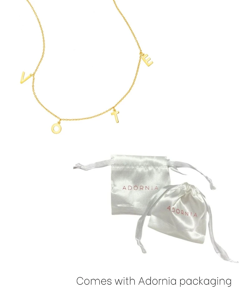 Adornia 14K Gold Plated Vote Necklace