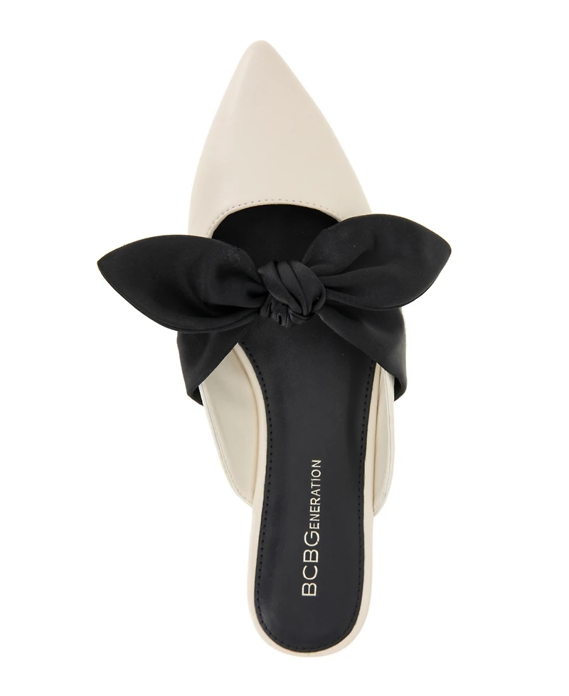 BCBGeneration Women's Kandy Slip-On Pointy Toe Bow Dress Flats