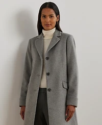 Lauren Ralph Petite Notched-Collar Walker Coat