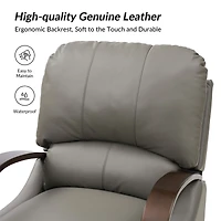 Alex Genuine Leather Manual Recliner