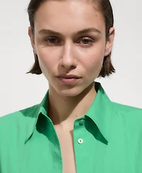 Mango Women's Buttoned Cotton Shirt