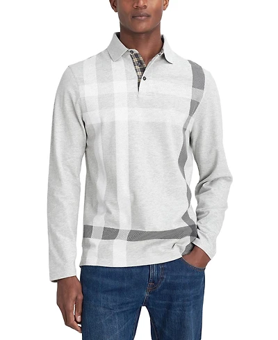 Barbour Men's Blaine Tailored-Fit Tartan Long-Sleeve Polo Shirt