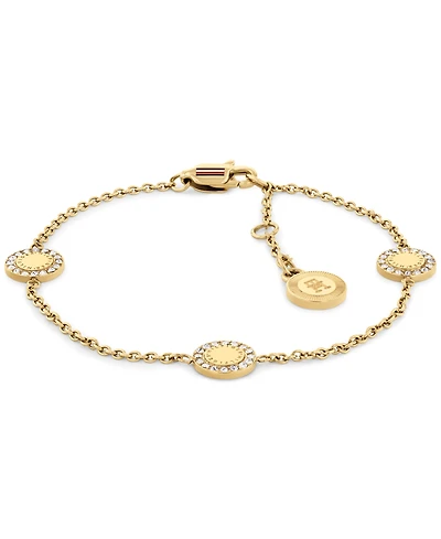 Tommy Hilfiger Stationed Crystal Pendant Bracelet