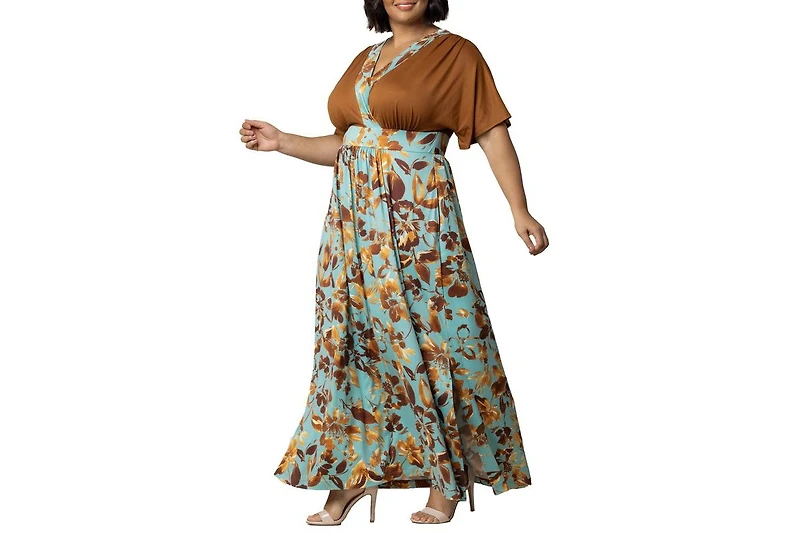 Kiyonna Plus Naomi Long Maxi Dress