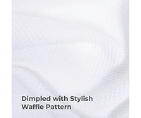 Cariloha Waffle Knit Bath Robe | White | Unisex, Small/Medium | Viscose Material | Soft, Comfortable, & Wicks Moisture
