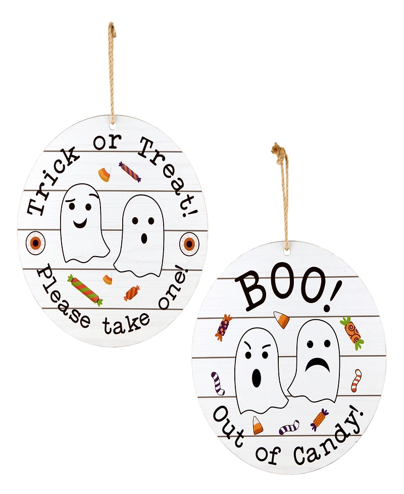 National Tree Company Hanging Halloween Sign, 12 Inches