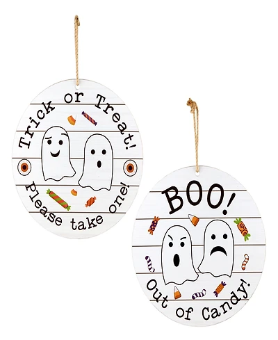 National Tree Company Hanging Halloween Sign, 12 Inches