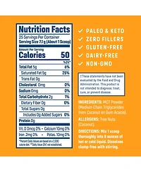 NativePath Mct Oil Powder Supplement - Unflavored Mct powder with keto-friendly C8 MCTs. Free of dairy, gluten and GMOs, 25 servings