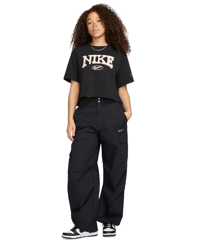 Nike Women's Sportswear Cotton Logo Short-Sleeve T-Shirt