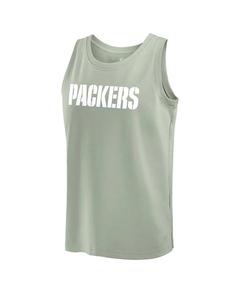 Fanatics Men's Light Green Bay Packers Elements Tank Top