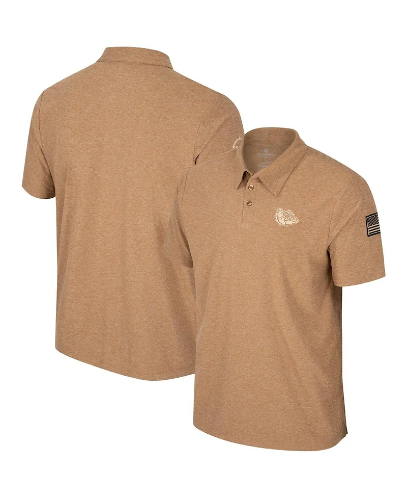 Colosseum Men's Khaki Gonzaga Bulldogs Oht Military Appreciation Cloud Jersey Desert Polo