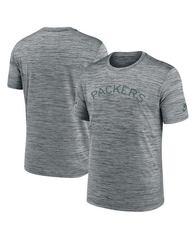 Nike Men's Gray Green Bay Packers Velocity Alternate Logo Performance T-Shirt