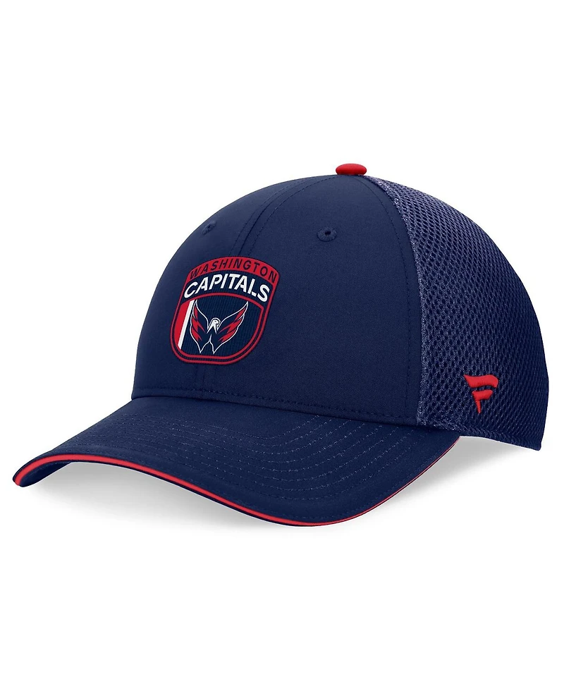 Fanatics Men's Navy Washington Capitals 2024 Nhl Draft on Stage Trucker Adjustable Hat