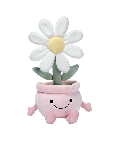 Lambs & Ivy Daisy Dreams Poseable Flower Pot Plush Stuffed Animal Toy - 11 Inch