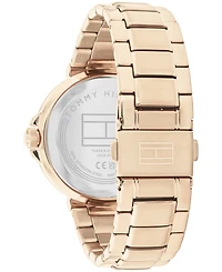 Tommy Hilfiger Women's Quartz Carnation Gold Ionic Plated Steel Watch 38mm