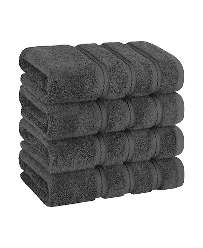 American Soft Linen Edison Luxury 100% Turkish Cotton 4-Piece Hand Towel Set