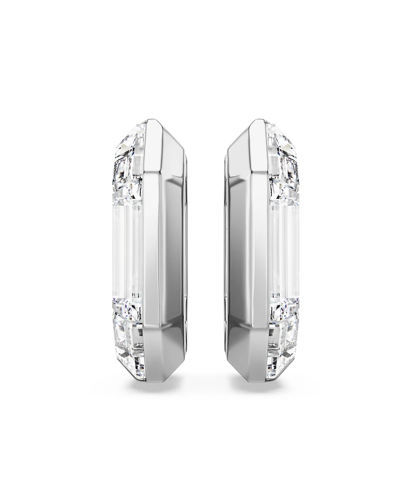 Swarovski Octagon Shape, Small, Lucent Hoop Earrings
