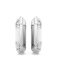 Swarovski Octagon Shape, Small, Lucent Hoop Earrings