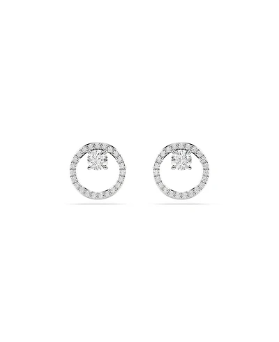 Swarovski Round Cut, White, Constella Stud Earrings