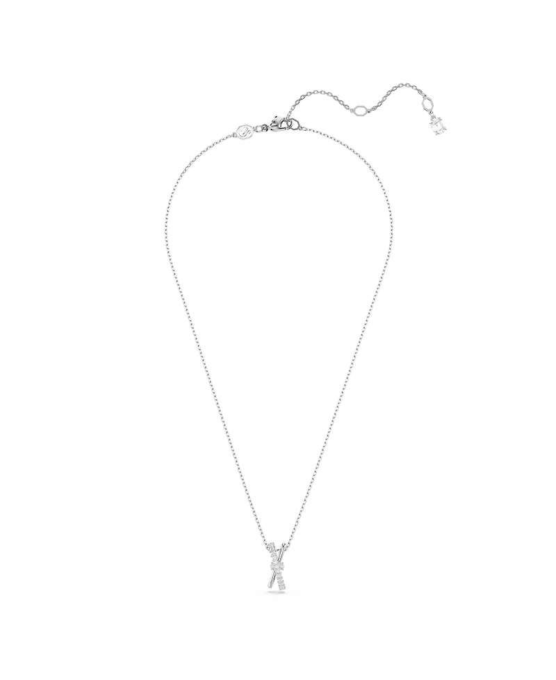 Swarovski Hyperbola Pendant, Mixed Cuts, Twist, White Necklace
