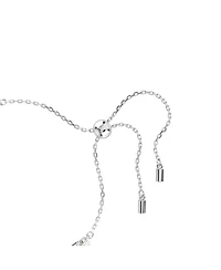 Swarovski Crystal Pearl, Round Cut, White, Rhodium Plated Matrix Bracelet