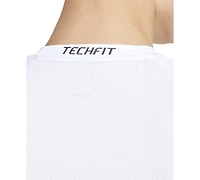 adidas Men's Fitted Crewneck Tech-Fit Sleeveless Compression T-Shirt