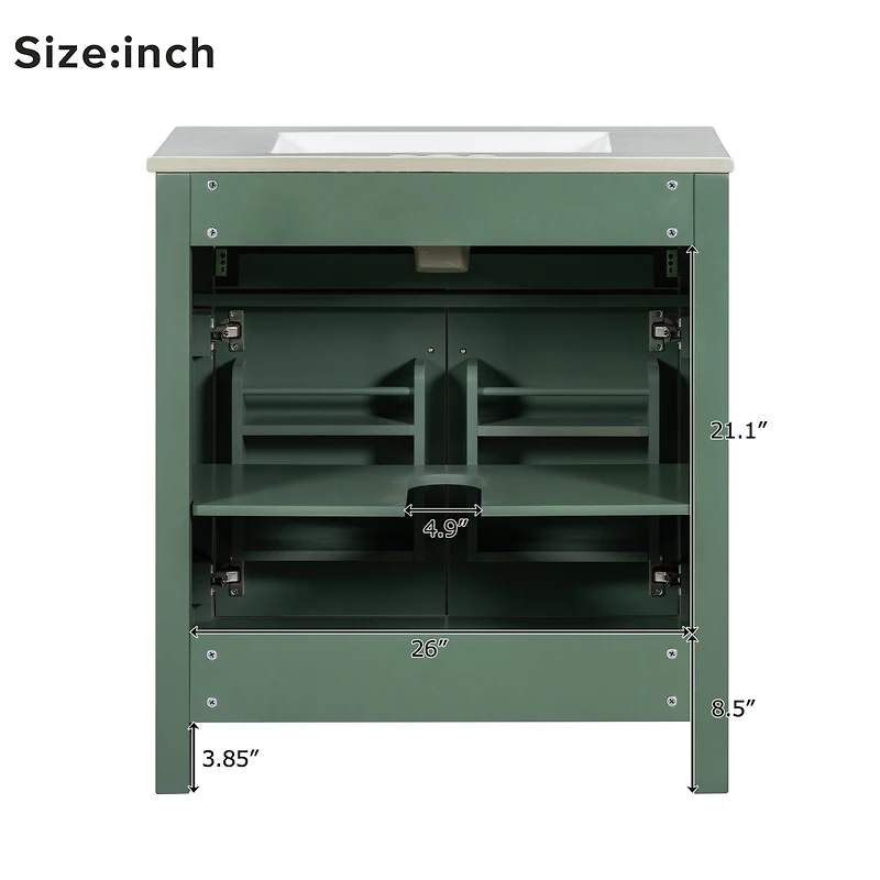 Streamdale Elegant 30-inch Modern Bathroom Vanity with Ample Storage