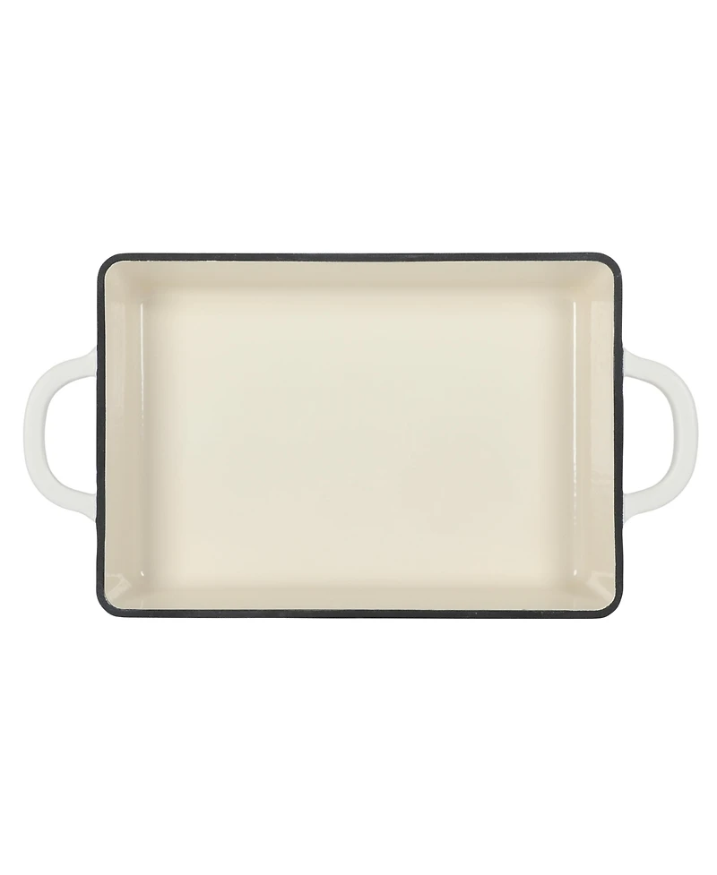 Crock Pot Crock-Pot Enamel Cast Iron Lasagna Pan - Matte Linen White