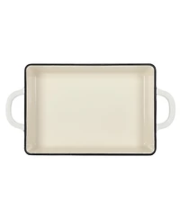Crock Pot Crock-Pot Enamel Cast Iron Lasagna Pan - Matte Linen White