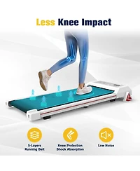 Redliro Walking Pad with Incline Under Desk Treadmill, Portable Compact Installation-Free Treadmills for Home Office with 265lbs Capacity