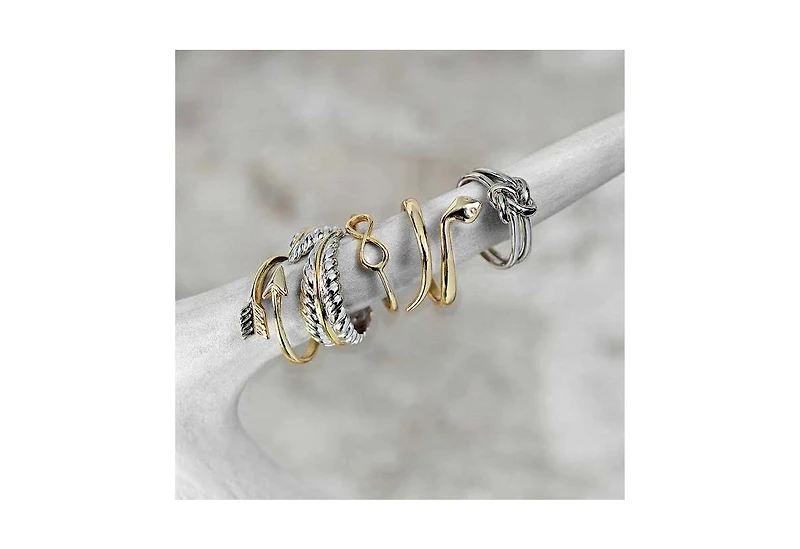 Bling Jewelry Best Friends Irish Celtic Love Knots Infinity Promise Ring Band Oxidized .925 Sterling Silver