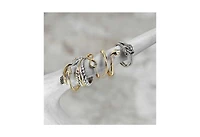 Bling Jewelry Best Friends Irish Celtic Love Knots Infinity Promise Ring Band Oxidized .925 Sterling Silver