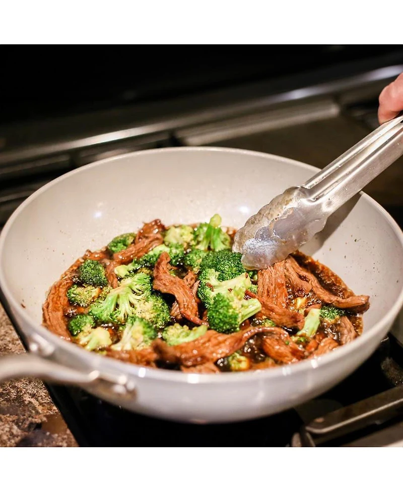 Techef - CeraTerra - 12 Inch Wok/Stir-Fry Pan with Cover