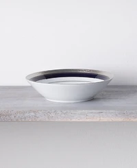 Noritake Crestwood Cobalt Platinum Set of 4 Soup Bowls, Service For 4
