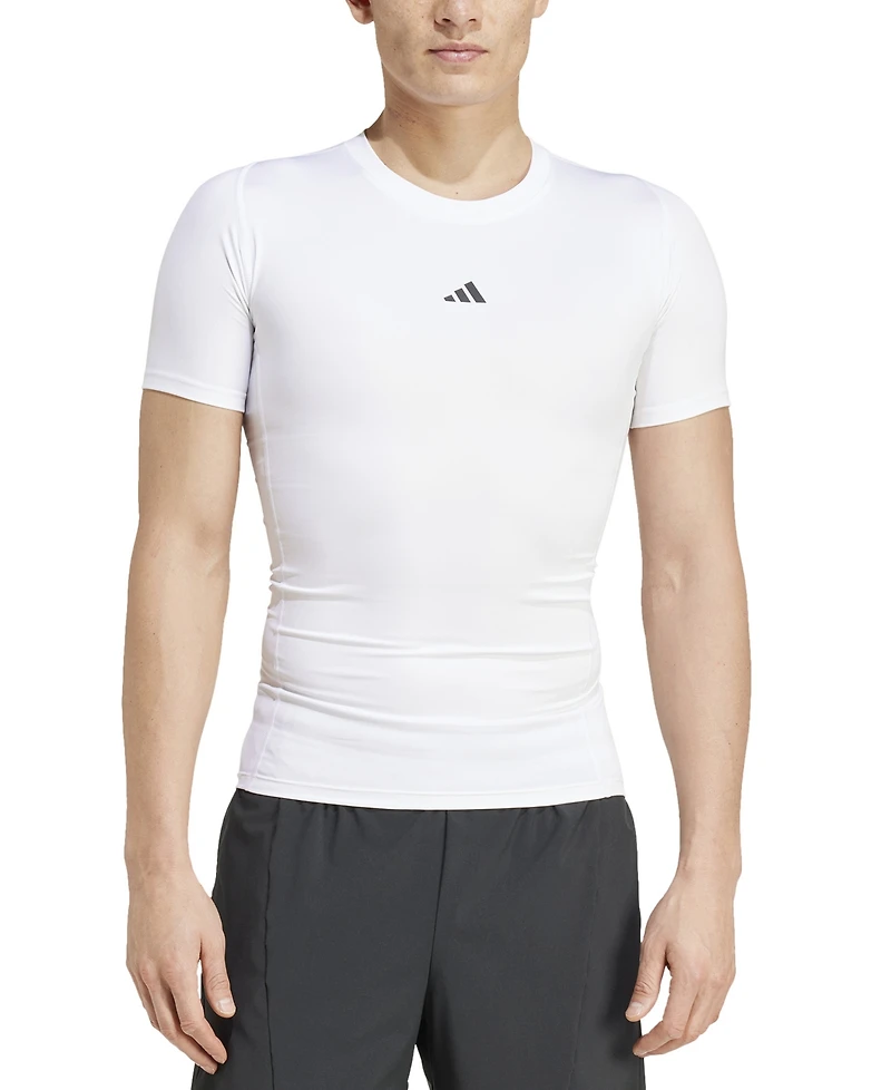 adidas Men's Fitted Crewneck Tech-Fit Compression T-Shirt
