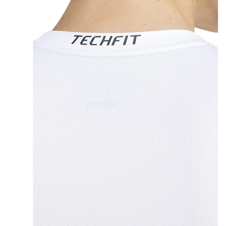 adidas Men's Fitted Crewneck Tech-Fit Compression T-Shirt