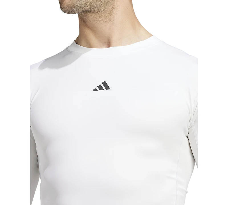 adidas Men's Fitted Crewneck Tech-Fit Compression Shirt