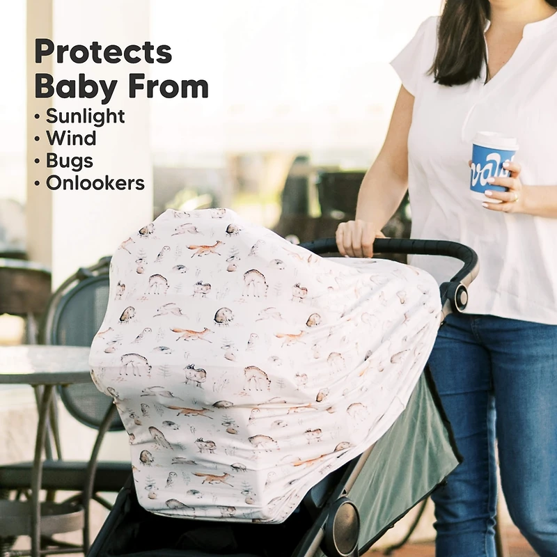 KeaBabies Baby Car Seat Cover, All-in-1 Nursing Covers for Babies, Infant Cover
