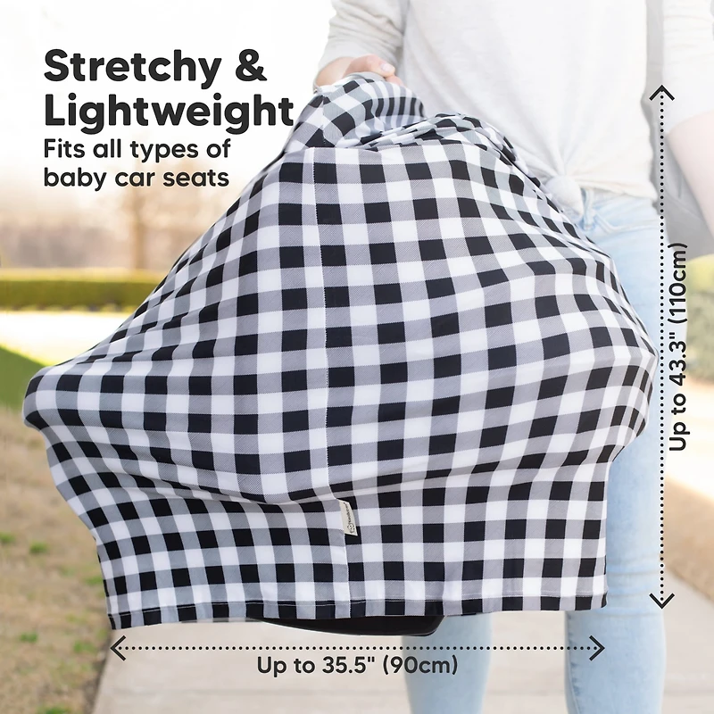 KeaBabies Baby Car Seat Cover, All-in-1 Nursing Cover, Car Seat Covers for Babies, Infant Car Seat Cover