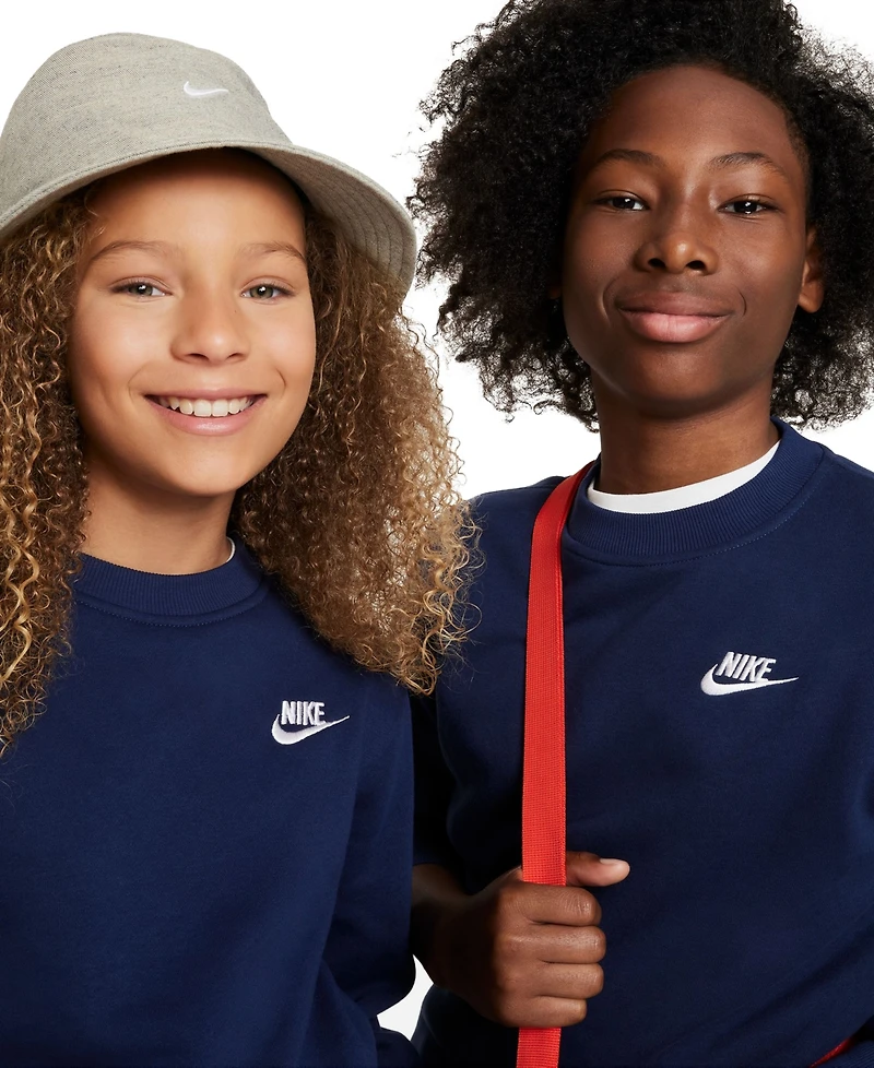 Nike Big Kids Sportswear Club Fleece Classic-Fit Sweatshirt