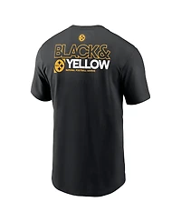 Nike Men's Black Pittsburgh Steelers Outline T-Shirt
