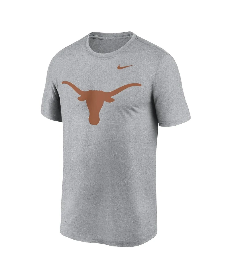 Nike Men's Heather Gray Texas Longhorns Primetime Legend Logo T-Shirt