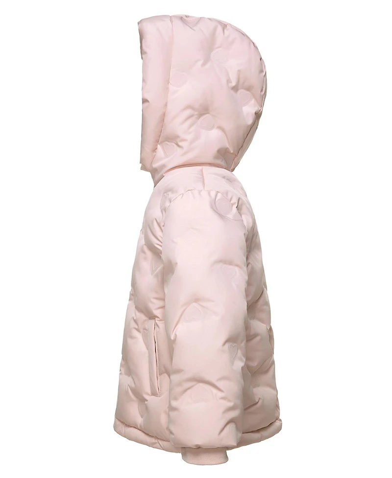 Rokka&Rolla Baby Girls Fleece Lined Heart Puffer Jacket 6-24M