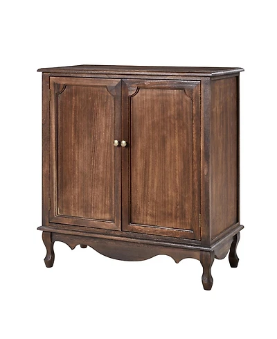Hulala Home Farmhouse Pallantium 34" Tall 2-door Accent Cabinet with Adjustable Legs
