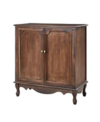 Hulala Home Farmhouse Pallantium 34" Tall 2-door Accent Cabinet with Adjustable Legs