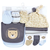 Hudson Baby Baby Boys Hudson Caps or Headbands, Bibs, Mittens and Socks 12pc Set