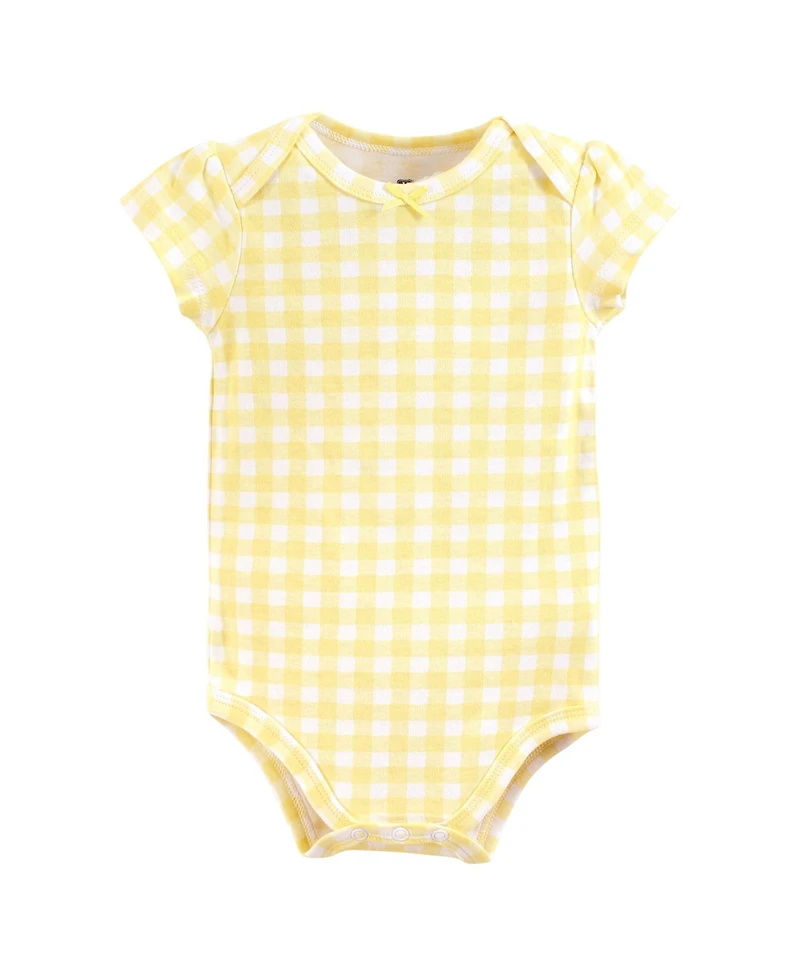 Hudson Baby Girls Essential 5-Piece Cotton Bodysuit Set