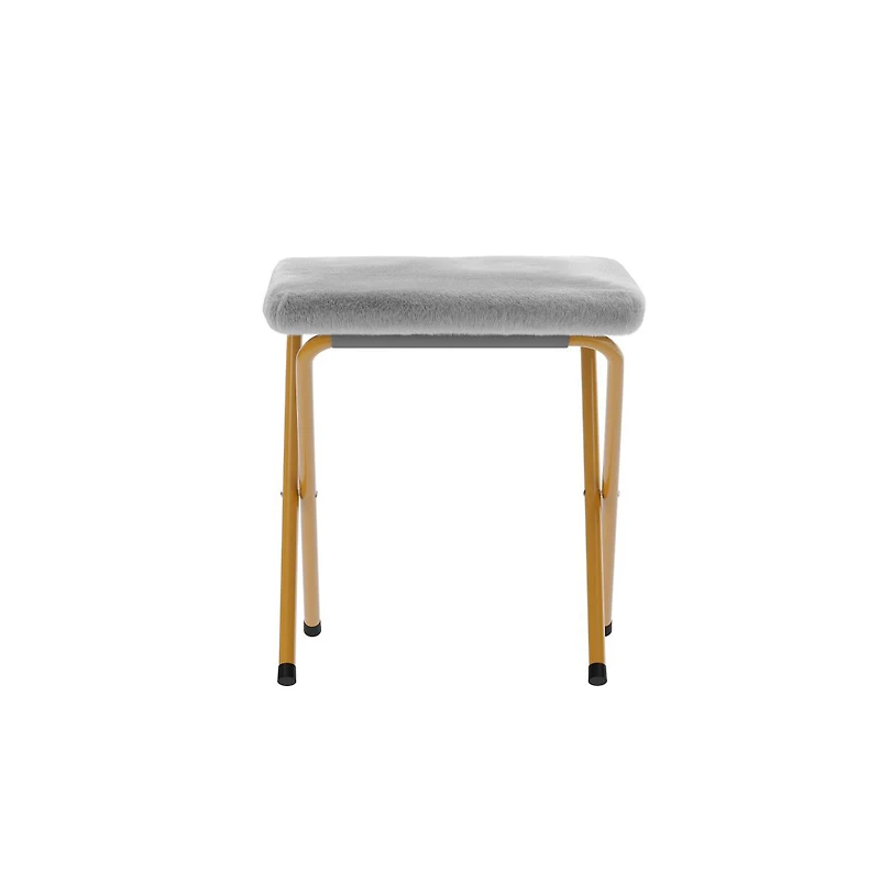 Emma+Oliver Aisling Oversized Folding Saucer Chair And Ottoman For Dorm, Bedroom