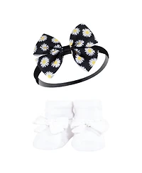 Hudson Baby Girls Charming Coordinated Set Headband & Socks