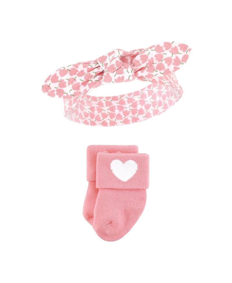 Hudson Baby Baby Girls Hudson 8Pc Headband and Socks Set